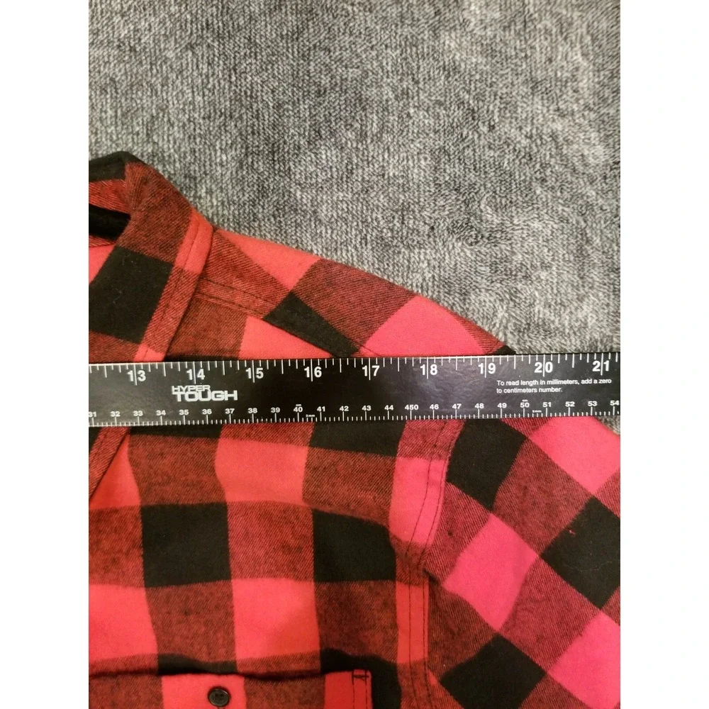 Rue‎ 21 Mens XXL Red/Black Buffalo Check Flannel Button Down Shirt Cabin